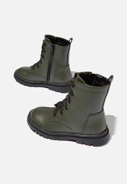 Cotton On - Combat lug boot - khaki