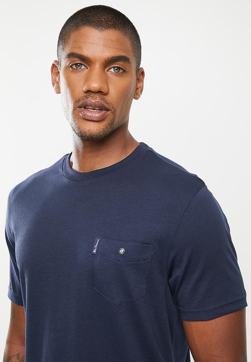 Ben Sherman - Pique short sleeve pocket tee - navy
