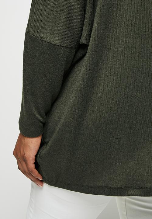 edit Plus - Dolman texture tee - fatigue