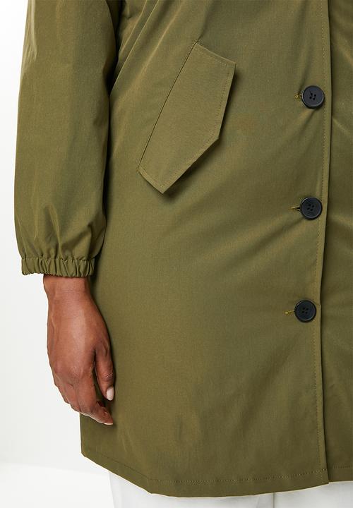 dailyfriday - Classic hooded trench coat - khaki