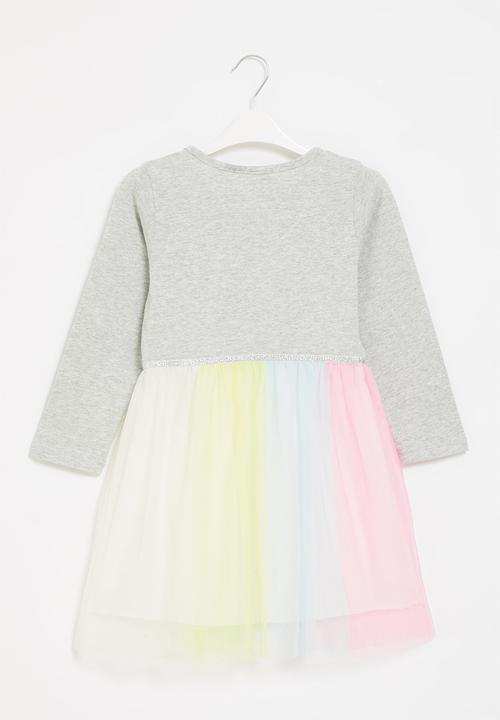 Pop Candy - Girls unicorn dress - grey