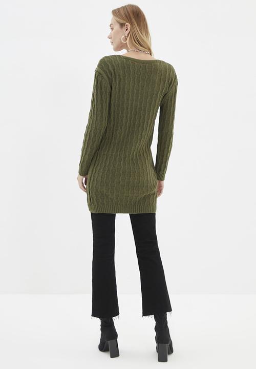Trendyol - Pocket detailed cardigan - green