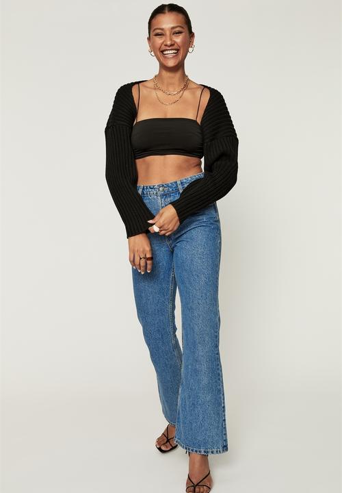 Supré  - Emma oversized knit shrug - black