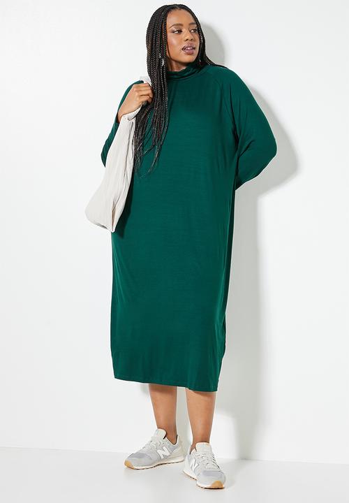 Superbalist - Poloneck column dress - bottle green