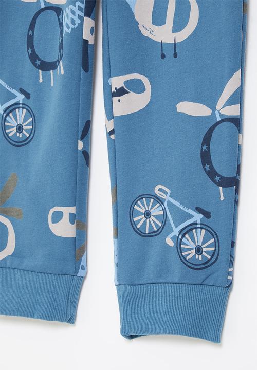 Pop Candy - Fleece printed jogger - blue