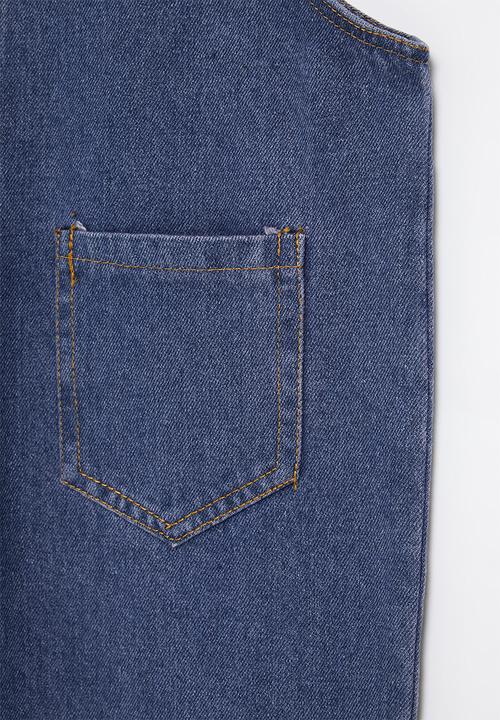 Pop Candy - Girls dungaree - dark blue