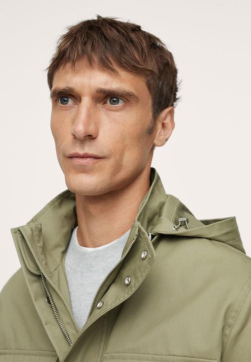 MANGO - Ninet Pocket waterproof Parka Jacket - Green