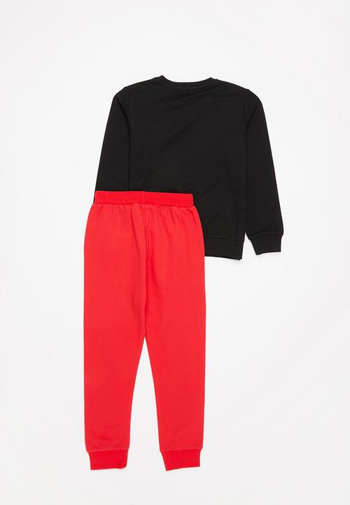 Pop Candy - Boys tracksuit set - black & red