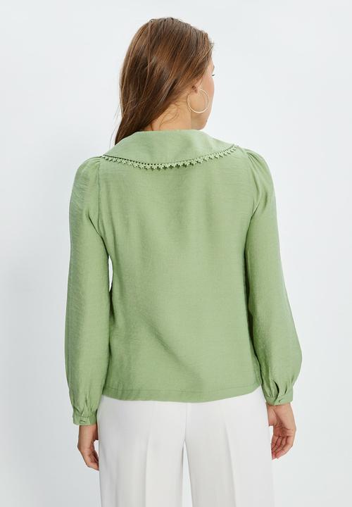 Trendyol - Lace detailed shirt - mint