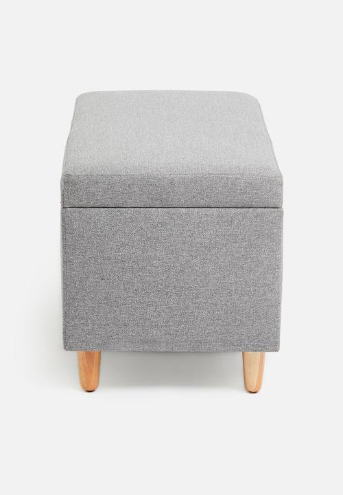 Sixth Floor - Yogi storage ottoman - grey