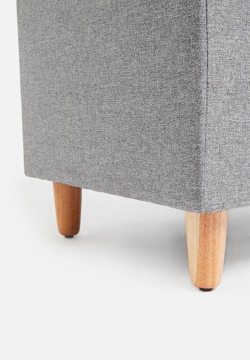 Sixth Floor - Yogi storage ottoman - grey