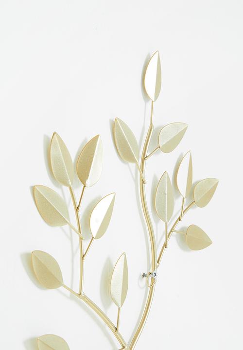 H&S - Leaf shaped wall decoration - gold