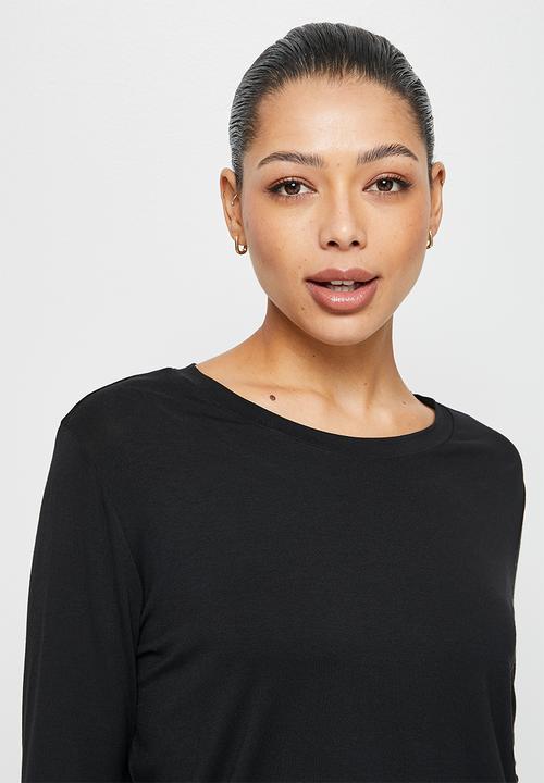 edit - Drop waist harem jumpsuit - black