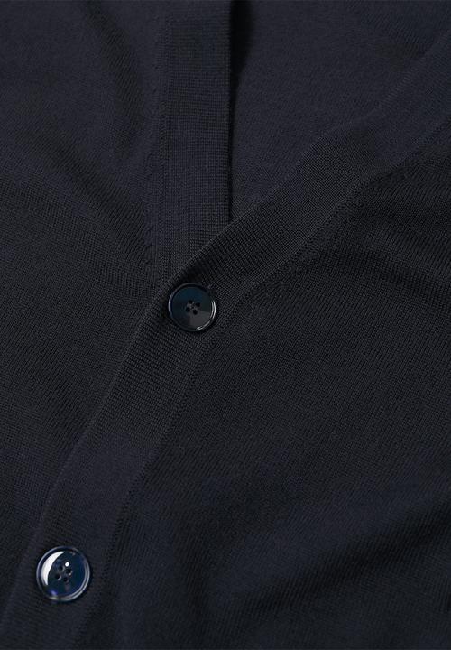 MANGO - 100% Merino Wool washable Cardigan Willyc - navy