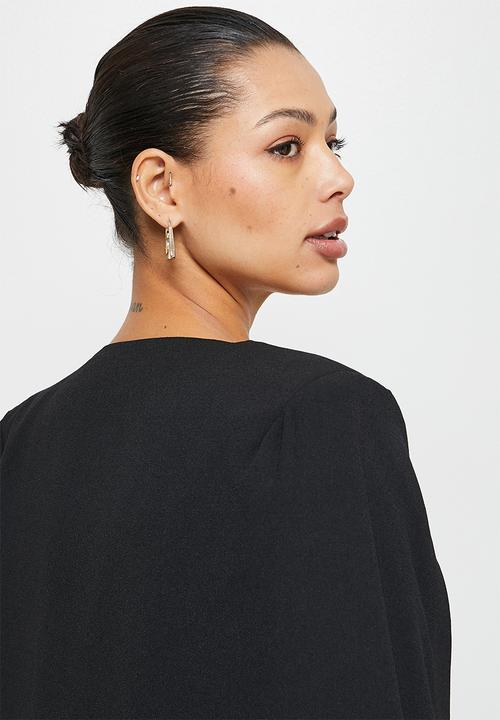 edit - Suit cape jacket - black