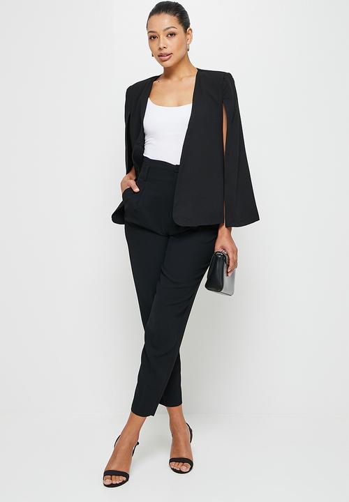 edit - Suit cape jacket - black