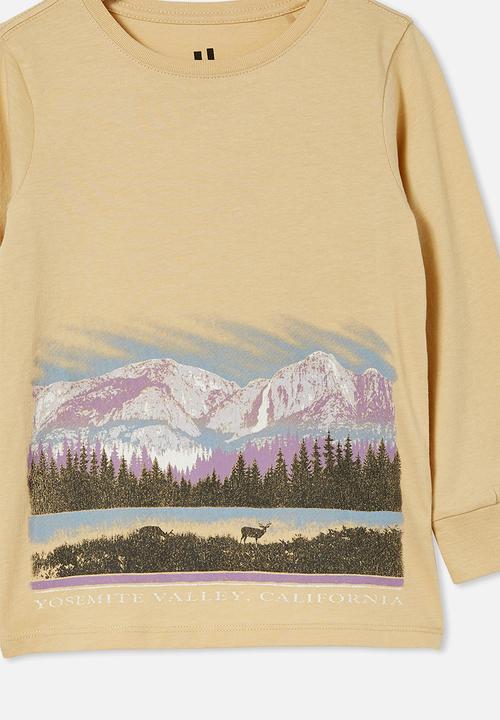 Cotton On - Max long sleeve tee - semolina & yosemite valley