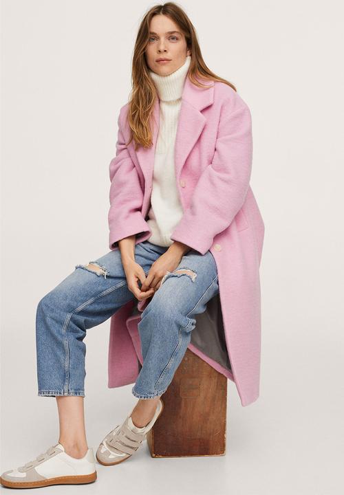 MANGO - Coat hawaii - light pastel pink