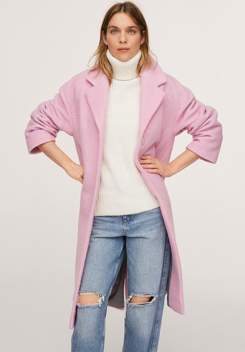 MANGO - Coat hawaii - light pastel pink