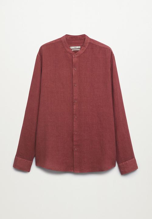 MANGO - Shirt calcuta regular fit - burnt orange