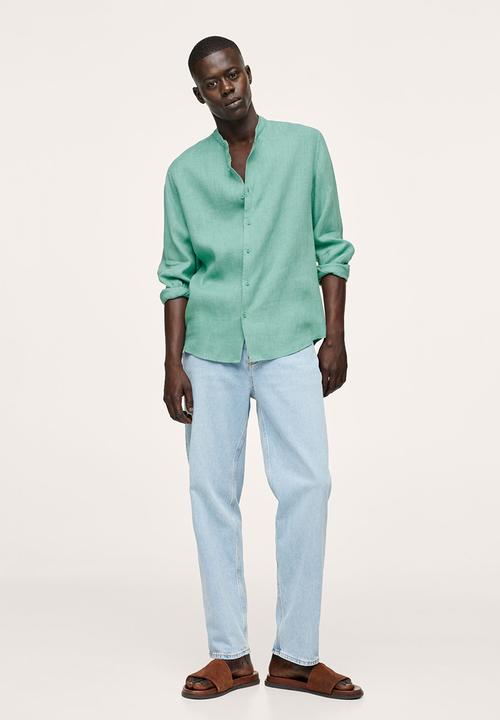 MANGO - Shirt calcuta regular fit - turquoise