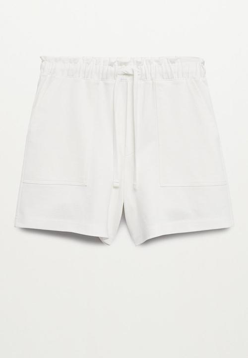 MANGO - Shorts clay - white