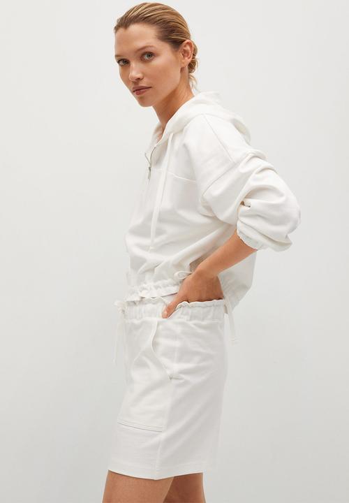 MANGO - Shorts clay - white