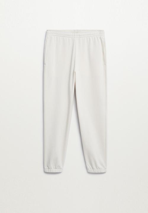 MANGO - Brava Cotton jogger-style trousers - light beige