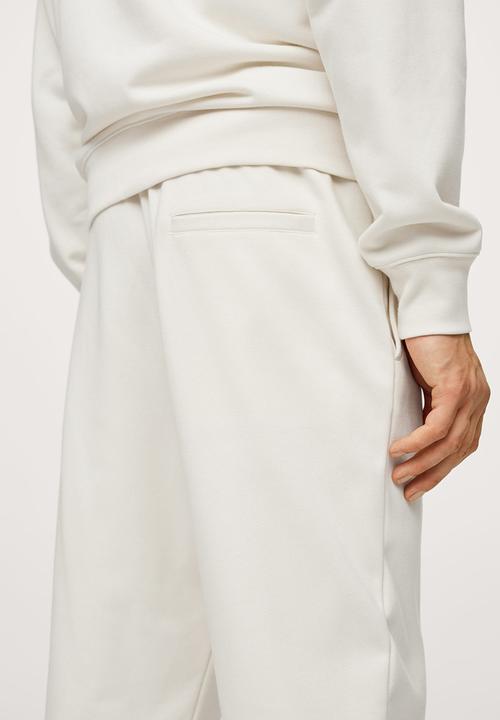 MANGO - Brava Cotton jogger-style trousers - light beige