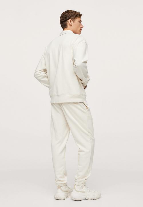 MANGO - Brava Cotton jogger-style trousers - light beige