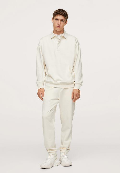 MANGO - Brava Cotton jogger-style trousers - light beige