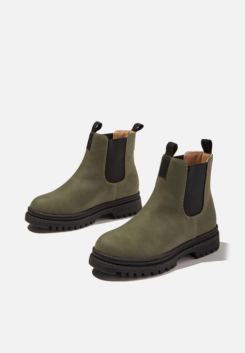 Cotton On - Pull on gusset boot - khaki