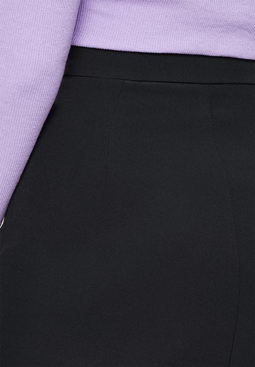 Missguided - Tailored double split mini skirt - black