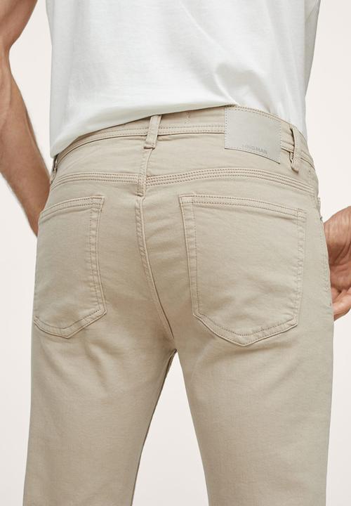 MANGO - Jeans billy - light beige