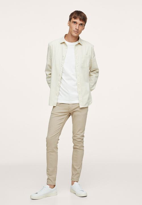 MANGO - Jeans billy - light beige