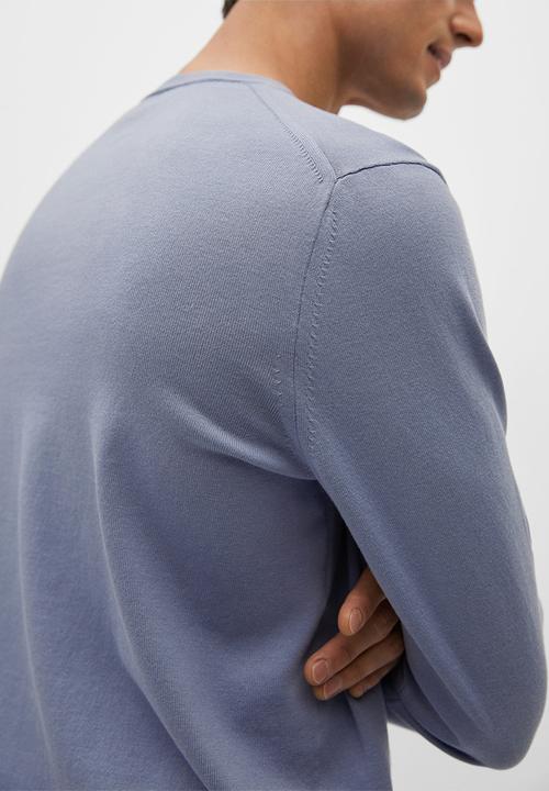 MANGO - Thermoregulator cotton-blend sweater - pastel blue