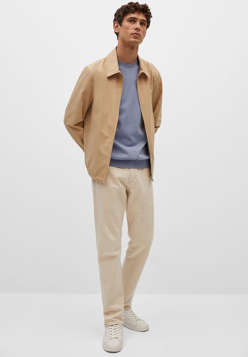 MANGO - Thermoregulator cotton-blend sweater - pastel blue