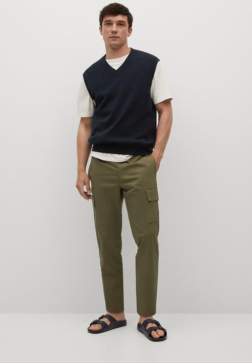 MANGO - Knitted cotton gilet Sweatshirt  bastosv - Navy
