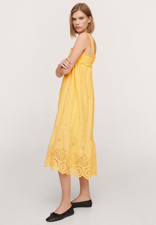 MANGO - Dress greta-h - light pastel yellow