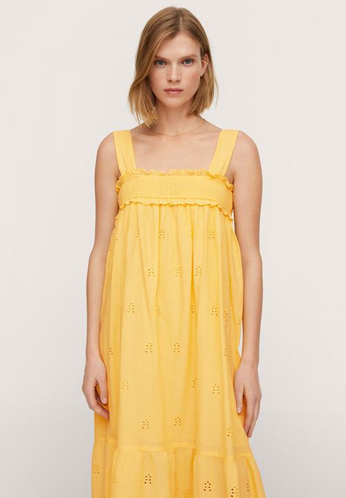 MANGO - Dress greta-h - light pastel yellow