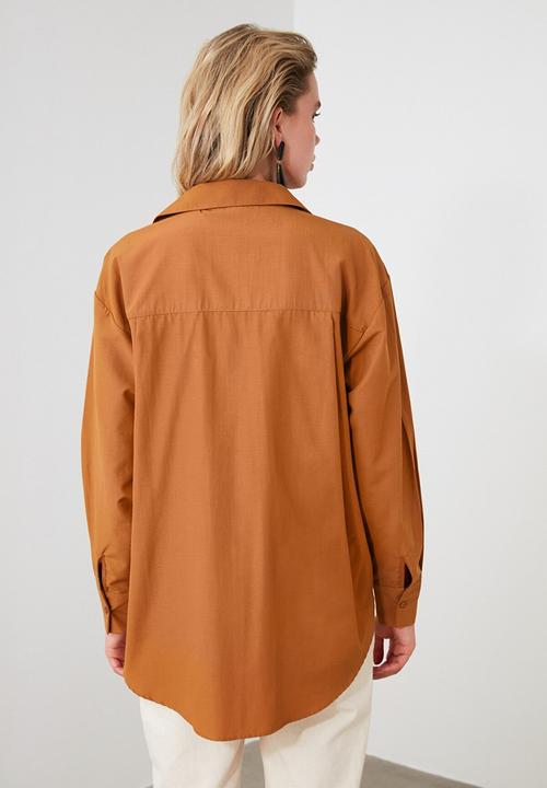 Trendyol - Boyfriend shirt - camel