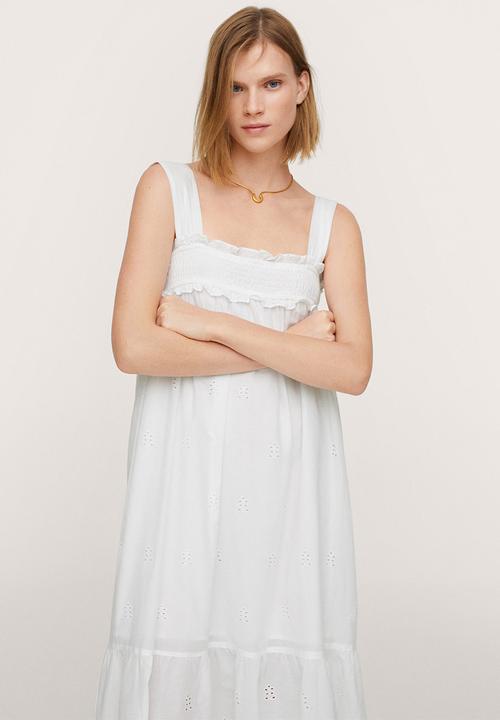 MANGO - Dress greta-h - white