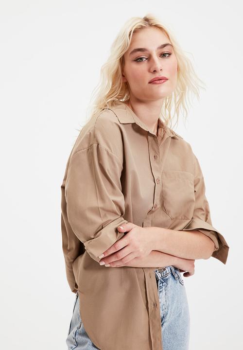 Trendyol - Boyfriend shirt - mink