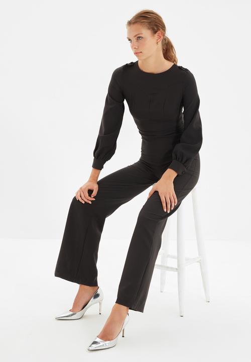 Trendyol - Crew collar jumpsuit - black