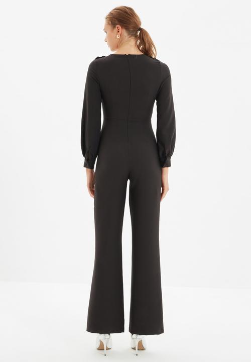 Trendyol - Crew collar jumpsuit - black