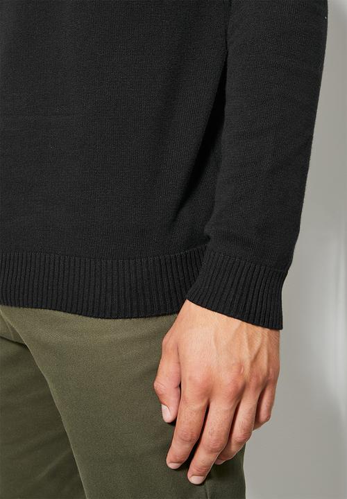 Superbalist - Basic roll neck slim fit knit - black