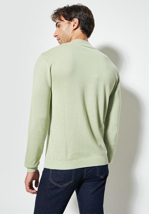 Superbalist - Slim fit high neck knit - pale green