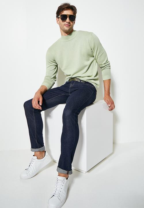 Superbalist - Slim fit high neck knit - pale green