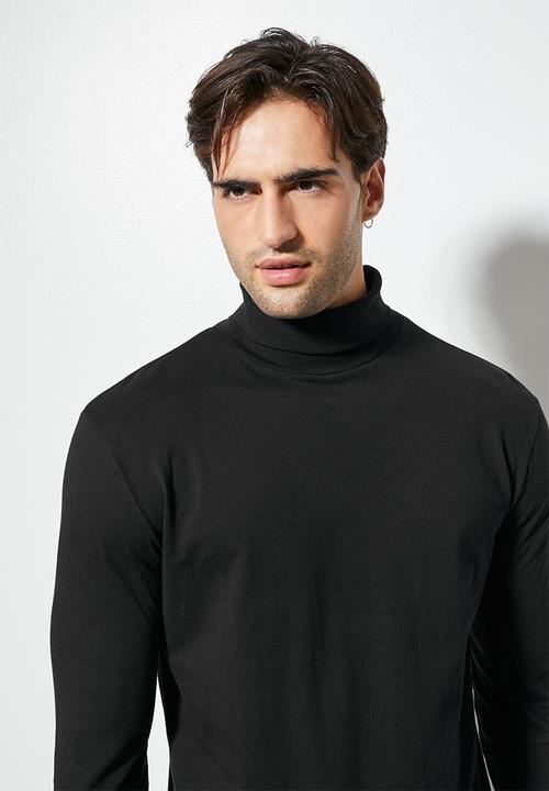 Superbalist - 2 Pack Milan long sleeve roll neck tee - black & white
