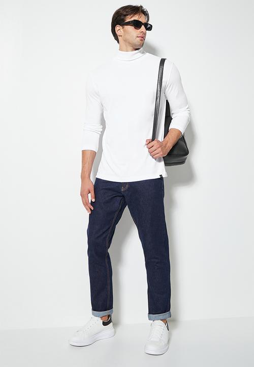Superbalist - 2 Pack Milan long sleeve roll neck tee - black & white